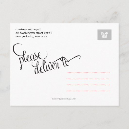 シックなカレンダー写真の日付はがきを保存 案内ポストカード (裏面)