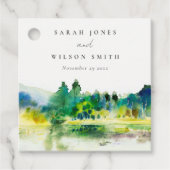 シックなカントリーサイドマウンテンリバーランドスケープ結婚ズ フェイバータグ (正面)