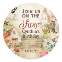 シックなカントリーファームステッカー