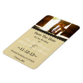 シックなカントリーレース写真Save The Date Magnet マグネット (左側)