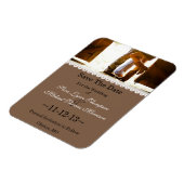 シックなカントリーレース写真Save The Date Magnet マグネット (左側)