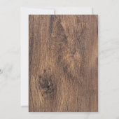 シックなカントリーレース素朴オンダークウッドヴィンテージ 招待状 (裏面)