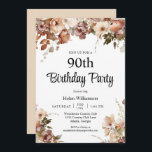 シックなガーデンウォーターカラーピンクフローラ90誕生日 招待状<br><div class="desc">シックエレガントガーデンソフトウォーターカラーピンクフローラ90th誕生日招待状この90thサプライズエレガントバースデーパーティーへの招待はあなたの特別なイベントに最適！このデザインは美しいピンクの水色の花を特徴とする。タイポグラフィカスタムはトレンディーとエレガント!</div>