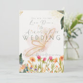 シックなガーデンサンライズバター結婚リーズ 招待状 (スタンド正面)