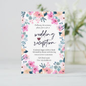 シックなガーデンピンクフラワーズ披露宴 招待状 (スタンド正面)