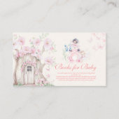 シックなガーデンフローラ妖精プリンセスブックスフォーベビー エンクロージャーカード (正面)