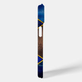 シックなガーリーフェイクグリッター金ゴールドブルージオメトリック Case-Mate iPhoneケース (裏面 / 右)