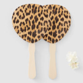 シックなガーリー野生のサファリパーティーレオパード ハンドファン (正面&裏面)