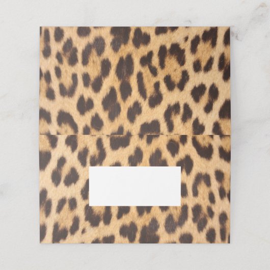 シックなガーリー野生のサファリパーティーレオパード プレイスカード (外部開封)