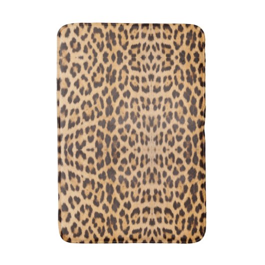 シックなガーリー野生のサファリファッションレオパード バスマット (正面縦)