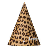 シックなガーリー野生のサファリファッションレオパード パーティーハット (左)