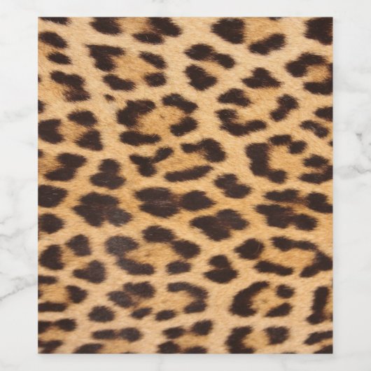 シックなガーリー野生のサファリファッションレオパード ワインラベル (シングルラベル)