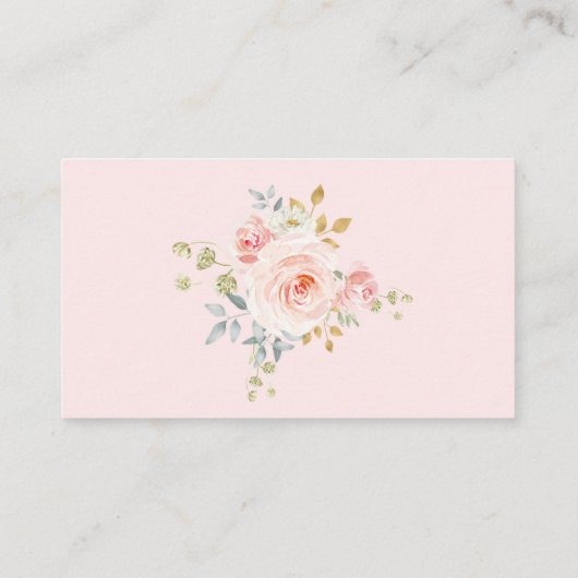 シックなガールバニーラビット赤面フローラおむつラッフル エンクロージャーカード (裏面)