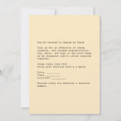 シックなキツネリラックスのスタイル 招待状 (裏面)