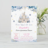 シックなキャッスルブルーフラワーズプリンセスフェアユタレ 招待状 (スタンド正面)