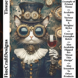 シックなキャットクイーントースト赤ワインCT9デコページ 薄葉紙