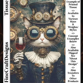 シックなキャットクイーントースト、赤ワインAH7デコページ 薄葉紙