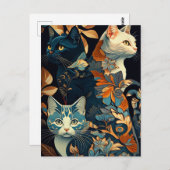 シックなキャットポストカード ポストカード (正面/裏面)