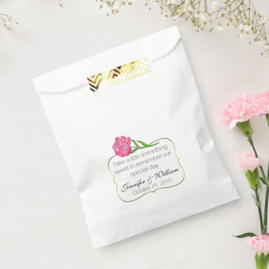 シックなキャンディバーカスタムウェディングフェイスバッグ フェイバーバッグ (封をした状態)