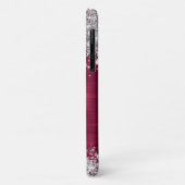 シックなキラキラのブルゴーニュのグラーム名 Case-Mate iPhoneケース (裏面/左)