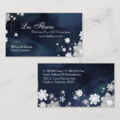 シックなキラキラ色の花屋 名刺 (正面/裏面)