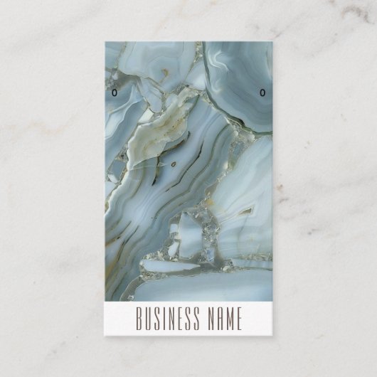 シックなキラキラ輝く大理石のイヤリングディスプレイカード 名刺 (正面)