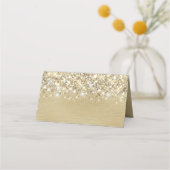 シックなキラキラ金箔ペルソナライズ座席表 プレイスカード (正面)