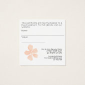 シックなギフト証明書テンプレート追加ロゴ金ゴールドリーフ (裏面)