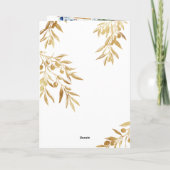 シックなギリシャ目的地のウェディングパスポートQRコード 招待状 (裏面)