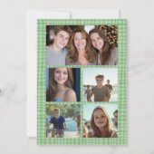 シックなギンガムクリスマスカスタム9 Photo Collage シーズンカード (裏面)