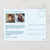 シックなギンガムハヌカーカスタムクリスマス3 Photo シーズンポストカード (裏面)