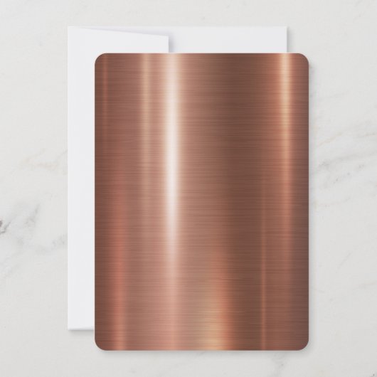 シックなクラウンブラウンメタリックキンセアニラ 招待状 (裏面)