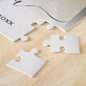 シックなクラシックトレンディー新郎新婦の結婚写真 ジグソーパズル (側面)