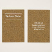 シックなクラフトコルクウッド表示カード (正面&裏面)