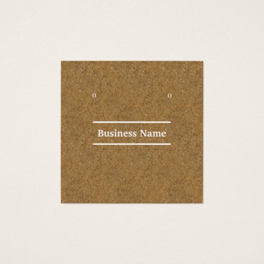 シックなクラフトコルクウッド表示カード (正面)