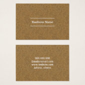 シックなクラフトコルクウッド表示カード (正面&裏面)