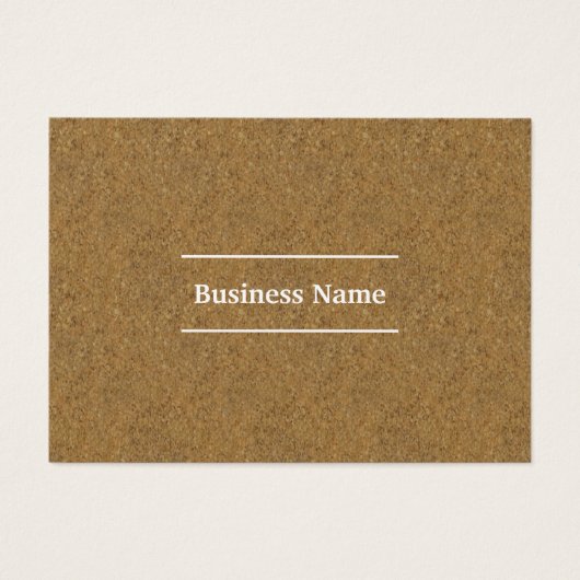 シックなクラフトコルクウッド表示カード (正面)