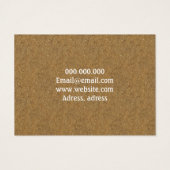 シックなクラフトコルクウッド表示カード (裏面)