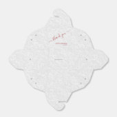 シックなクランベリーサンキューホワイトフィリグレ結婚ーズ フェイバーボックス (折り畳みなし)