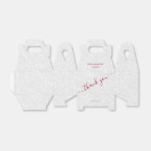 シックなクランベリー赤結婚書道の感謝 フェイバーボックス (折り畳みなし)