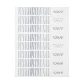 シックなクリスマスの銀の覆いのリターン ラップアラウンドラベル (シート)