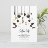 シックなクリスマスオーナメント 招待状 (スタンド正面)