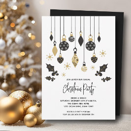 シックなクリスマスオーナメント 招待状