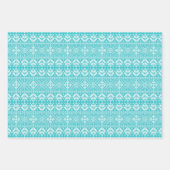 シックなクリスマスセーターフェアアイルパターン ラッピングペーパーシート (正面2)