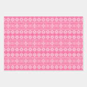 シックなクリスマスセーターフェアアイルパターン ラッピングペーパーシート (正面)