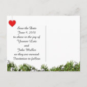 シックなクリスマスセーブ・ザ・デート 案内ポストカード (裏面)