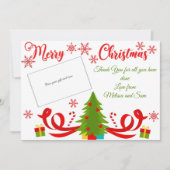 シックなクリスマスツリーありがとうギフトカードホルダー カード (正面)