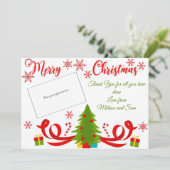 シックなクリスマスツリーありがとうギフトカードホルダー カード (スタンド正面)
