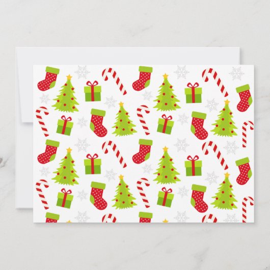 シックなクリスマスツリーありがとうギフトカードホルダー カード (裏面)