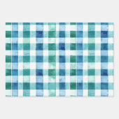 シックなクリスマスツリーズプレイドピンクフローラ ラッピングペーパーシート (正面2)